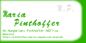 maria pinthoffer business card